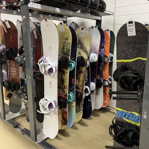 Snowboard-Mietsortiment